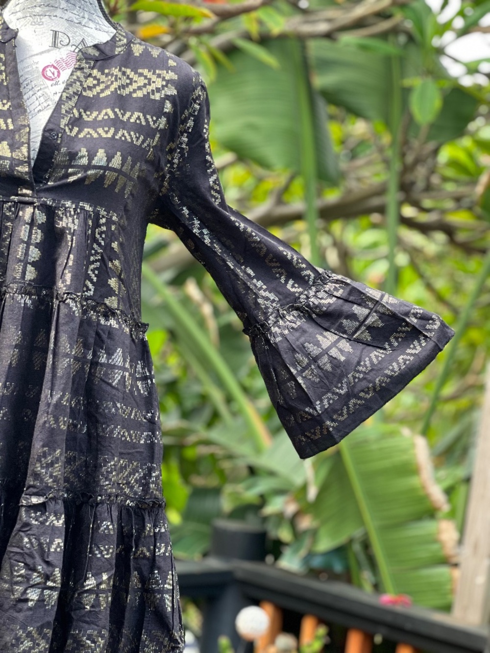Black bell sleeve dress new with tags